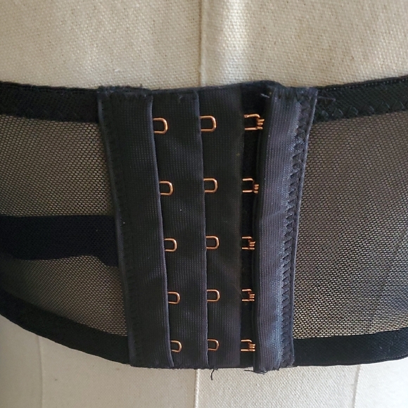 Rachel Black Lace Romantic Balconette Bra 36B - Picture 7 of 14